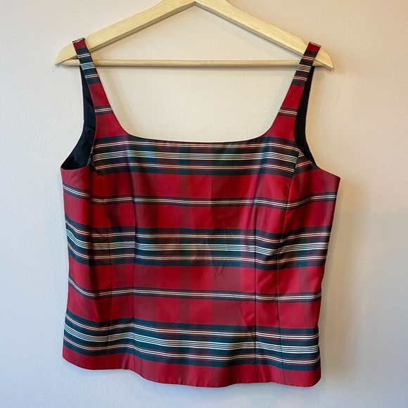 Red silk faux corset top ❤️♥️ - Picture 1 of 5